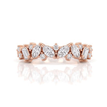 Load image into Gallery viewer, Multi Shape Diamond Half Eternity Ring