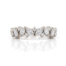 Load image into Gallery viewer, Multi Shape Diamond Half Eternity Ring
