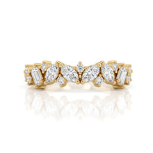 Load image into Gallery viewer, Multi Shape Diamond Half Eternity Ring
